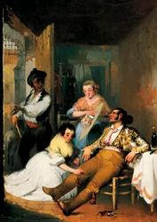 Femmes rendant visite à un torero