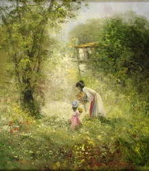 Scène de jardin