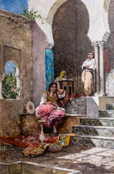 Les Belles du harem (oil on panel)