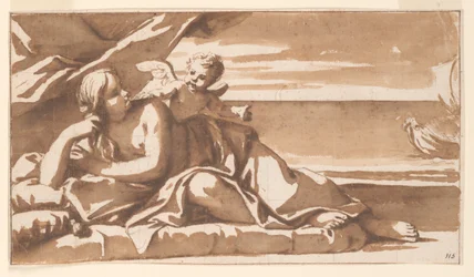 Étude pour une peinture de dessus de porte, Ariane voyant l