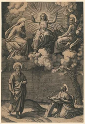 Jésus-Christ, la Vierge et Saint Jean-Baptiste avec les Saints Paul et Catherine