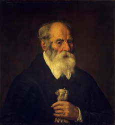 Vieil homme avec un gant