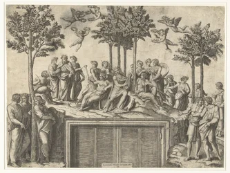 Apollon et les muses sur le mont Parnasse