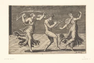 Satyre dansant et ménades