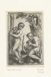 Jeune berger avec chalumeau et vieux berger avec flûte de Pan