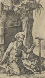 Saint Jérôme agenouillé devant un crucifix, de la série 