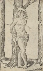 Saint Sébastien attaché à un arbre percé de flèches, de la série 