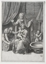La Vierge et le Berceau avec Sainte Élisabeth et Sainte Anne