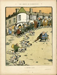 Illustration de Marcel Capy dans Le Rire, 22/02/13 - Les adieux de Rambouillet - Chasse, Président de la République, Rambouillet - Fallières Armand
