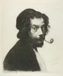 Homme avec une pipe