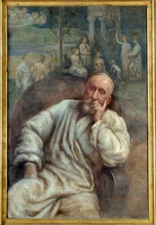 Portrait du peintre Pierre Cecil Puvis de Chavanne. Peinture de Marcellin Gilbert Desboutins