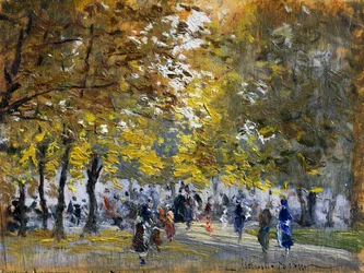 Paysage urbain, par Marcello Broggi (1896-1954), huile sur panneau