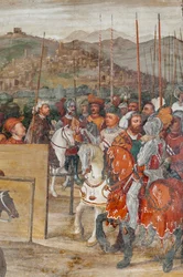 Détail de la Visite de Christian Ier de Danemark à Bartolomeo Colleoni, Salle d