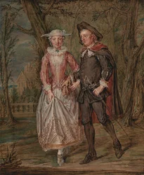 Amoureux dans un parc