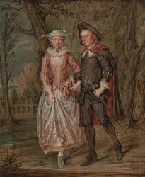 Amoureux dans un parc