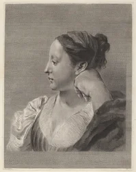 Jeune femme de profil