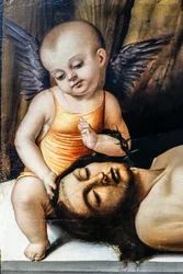Christ mort et deux anges