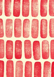 Stones_red, 2017 (tampons en caoutchouc)