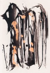 Wabi Sabi, 2018 (encre et eau de Javel sur papier)