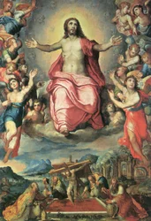 French : Le pressoir mystique et le Christ dans la gloire