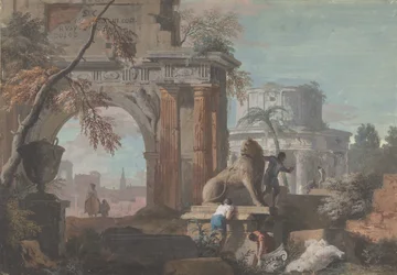Caprice avec ruines romaines, vers 1700-1730