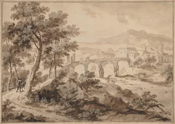 Paysage avec pont