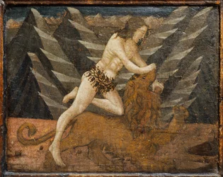 Cassone avec scène de bataille et scènes des travaux d
