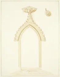 Porte de la salle de la sacristie de la cathédrale de Bristol