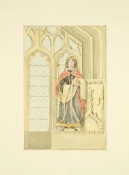 Figure de la reine Elizabeth dans la chapelle de St Mary Redcliffe