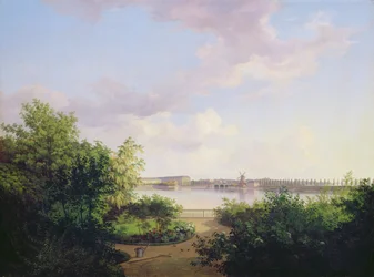 Le jardin de Johannes Amsinck sur le Binnenalster, 1837