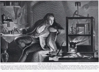 James Watt et la machine à vapeur, illustration de 