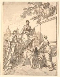 Feuille allégorique à l