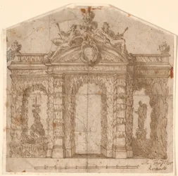 Décoration de jardin architecturale avec fontaine