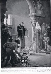 Le jugement des neuf socs de charrue, illustration tirée de "Hutchinson