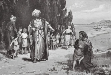 Hommage des enfants aux Turcs (litho)