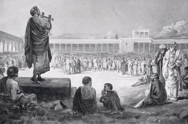 Tournée de Néron en Grèce en 66 après J.-C., illustration tirée de "Hutchinson