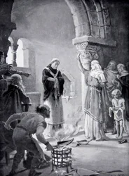 Le Jugement des neuf socs de charrue, illustration tirée de « L