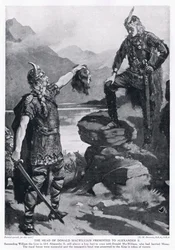 La tête de Donald MacWilliam présentée à Alexandre II AD1214