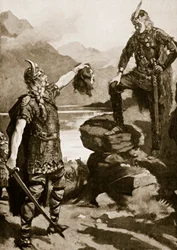 La tête de Donald Macwilliam présentée à Alexandre II, illustration tirée de "Hutchinson