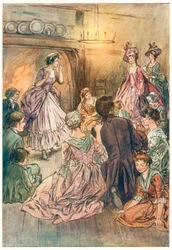 Le vicaire de Wakefield par Oliver Goldsmith (lithographie couleur)