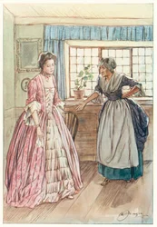 Le vicaire de Wakefield par Oliver Goldsmith (lithographie couleur)