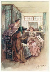 Le vicaire de Wakefield par Oliver Goldsmith (lithographie couleur)