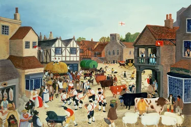 Marché aux bestiaux de Mayfair au XVIIIe siècle