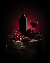 Nature morte élégante avec du vin