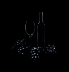 Nature morte élégante avec du vin
