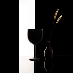 Nature morte minimaliste noir et blanc