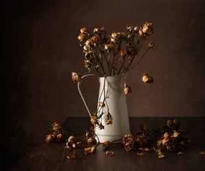 Nature morte aux roses séchées « Moody »