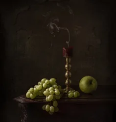 Raisins et bougie