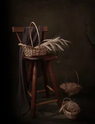 Paniers rustiques et blé