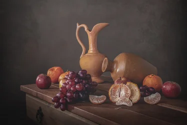 Nature morte rustique aux fruits